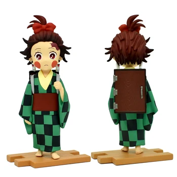 Anime GK Attēls Demon Slayer Agatsuma Zenitsu Kamado Tanjirou Cute Rotaļlietas Kolekcionējamus Modelis PVC Lelle