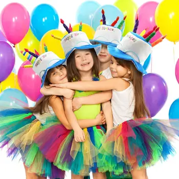 Plīša Happy Birthday Cake Cepure ar Plīša Viltus Sveces,Unisex Pieaugušo Masku Puse Cepures Puses dod priekšroku, Kostīmu Piederumi Kūka